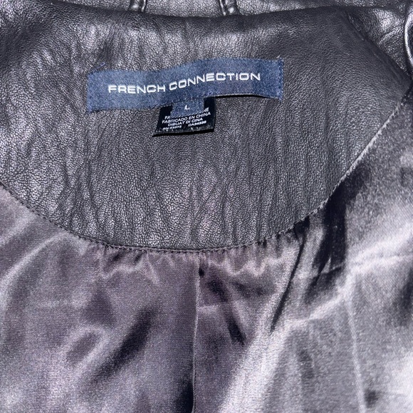 French Connection Black Leather Jacket - Picture 8 of 8